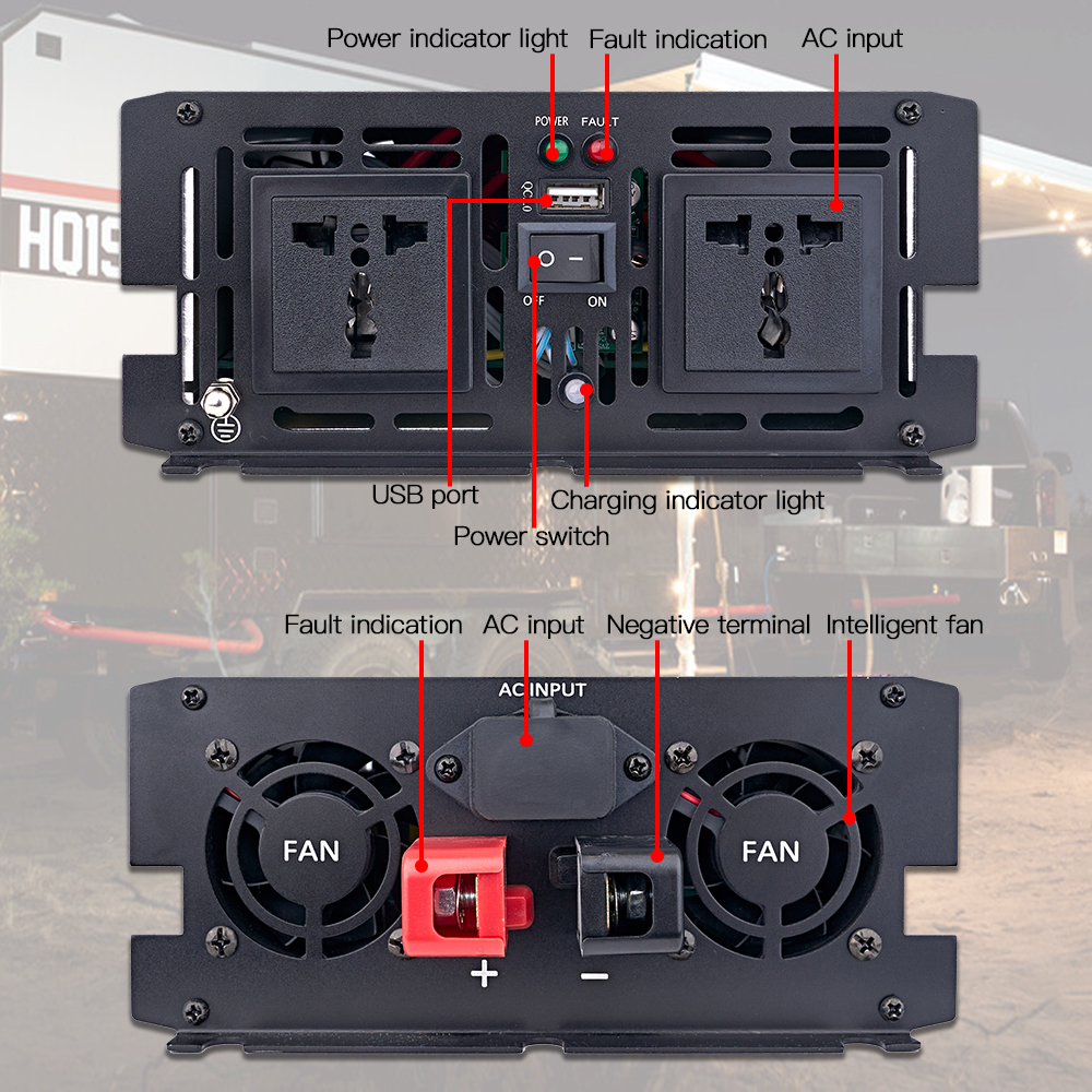 1000W Modified Sine Wave Inverter With Battery Charger (10)