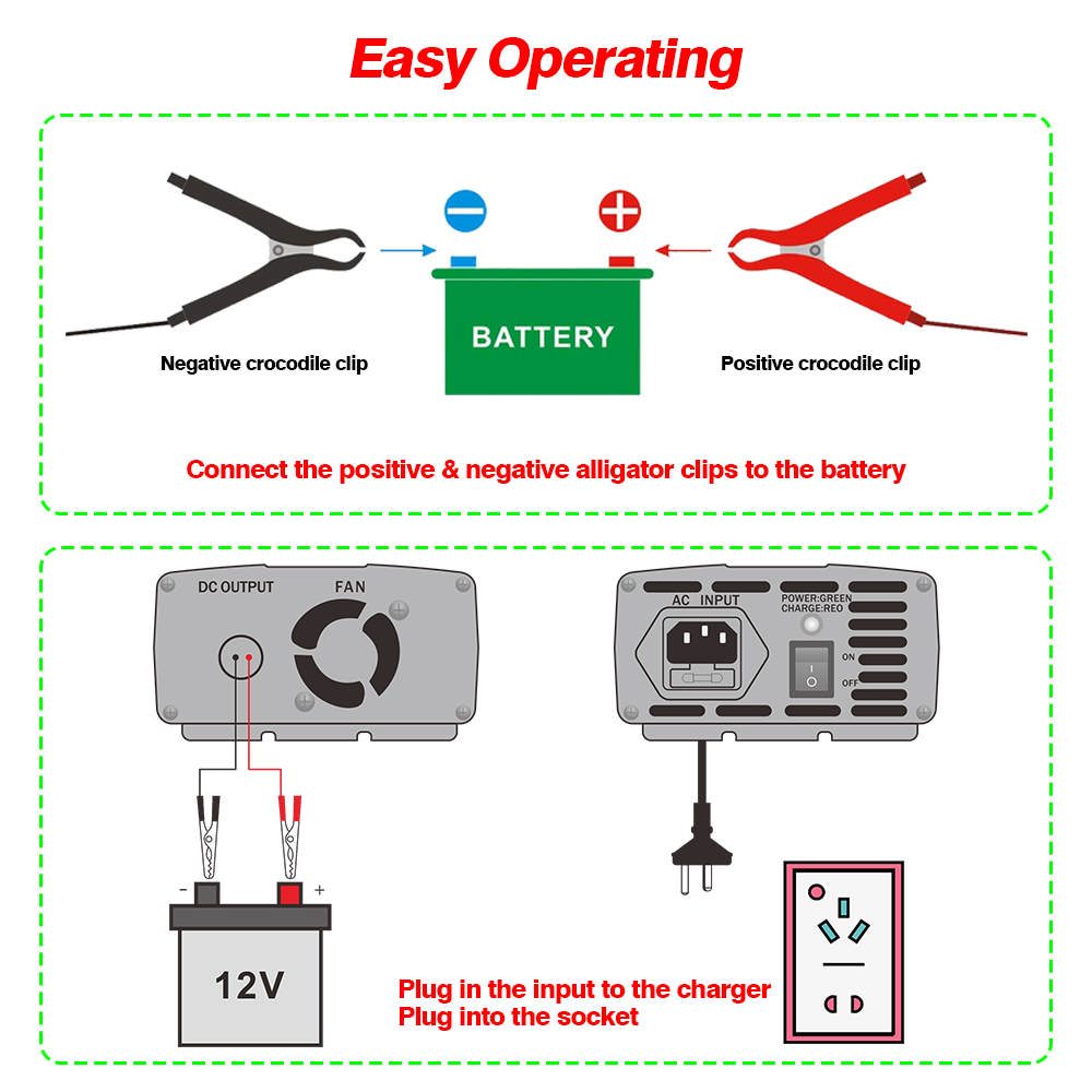 110V 220V Ac To Dc 12V 24V 20A Lead-acid Battery Charger (13)