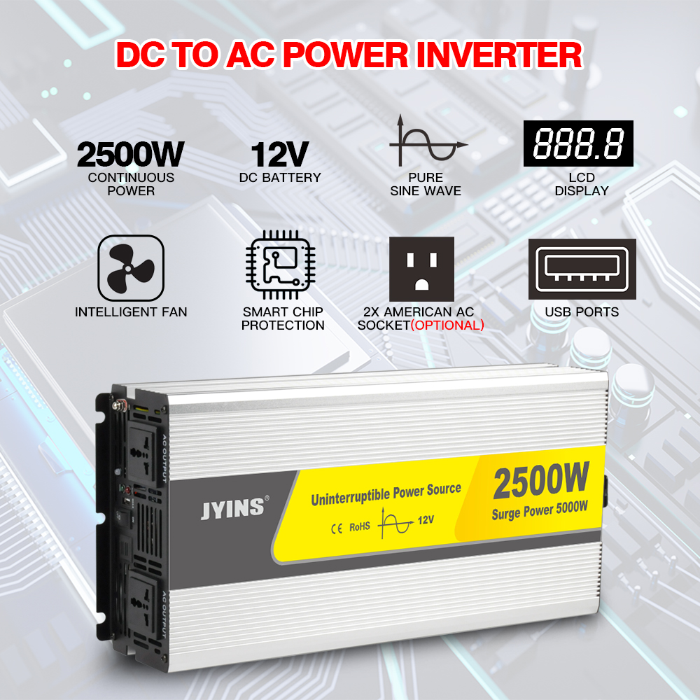 Off Grid 2500W Pure Sine Wave Inverter Charger