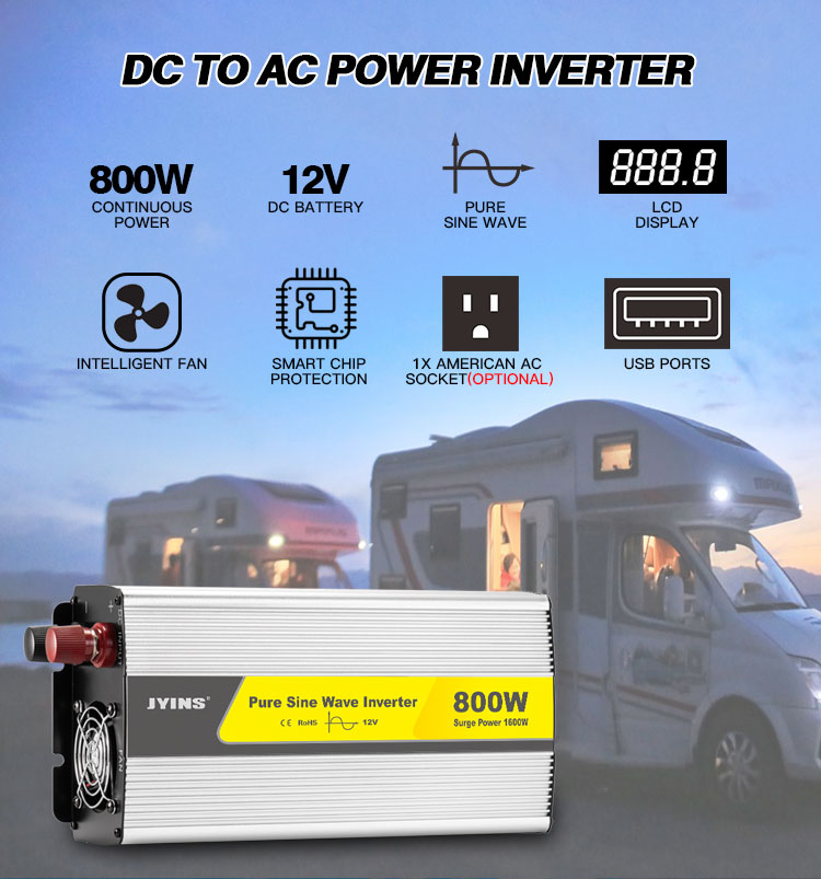 Dc To Ac 800 Watt Pure Sine Wave Power Inverter (10)