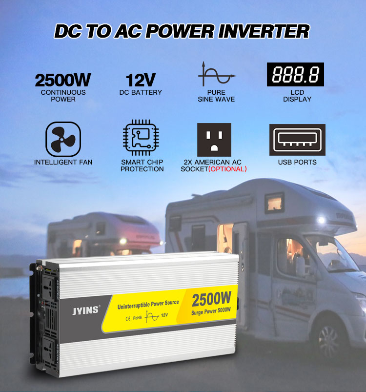 Off Grid 2500W Pure Sine Wave Inverter Charger (12)