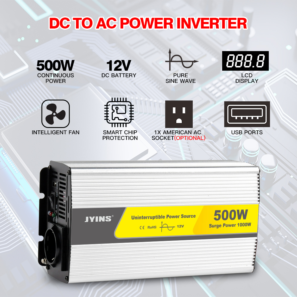 Off Grid 500W Pure Sine Wave Inverter Charger