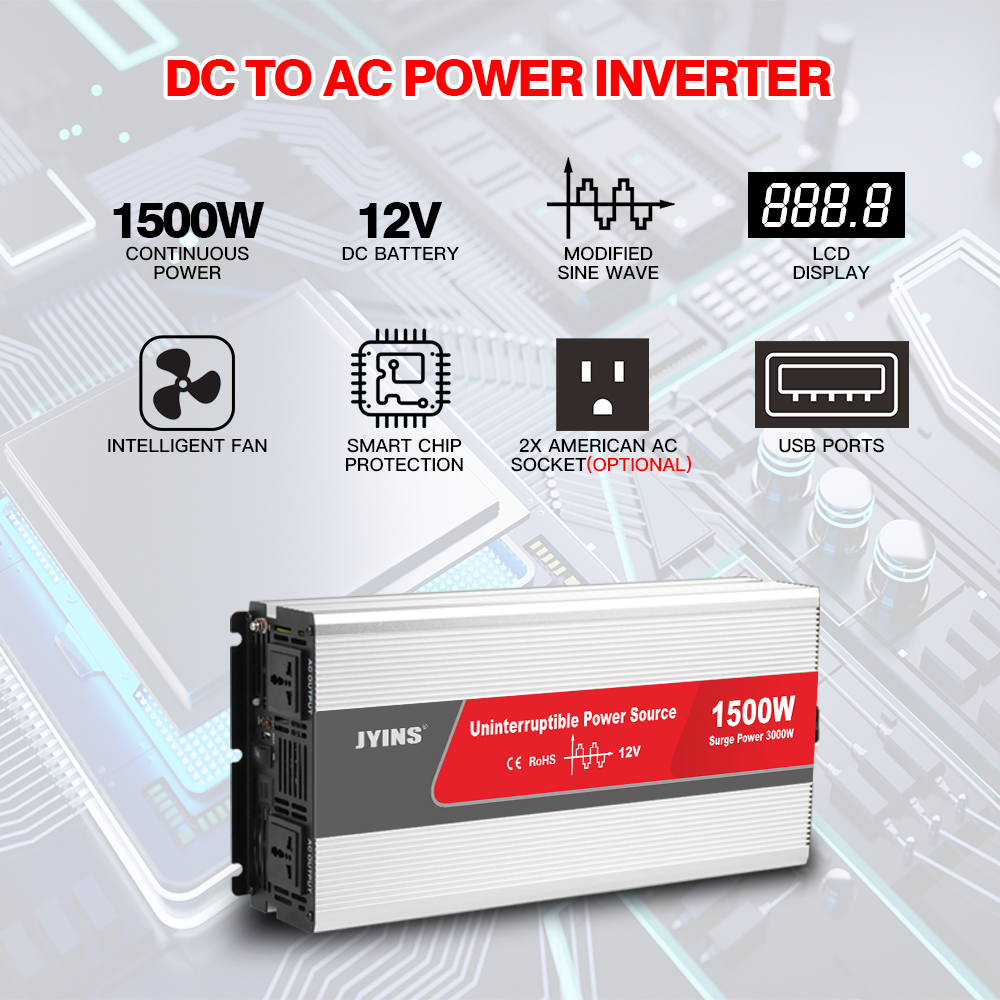 1500W Modified Sine Wave Inverter With Battery Charger