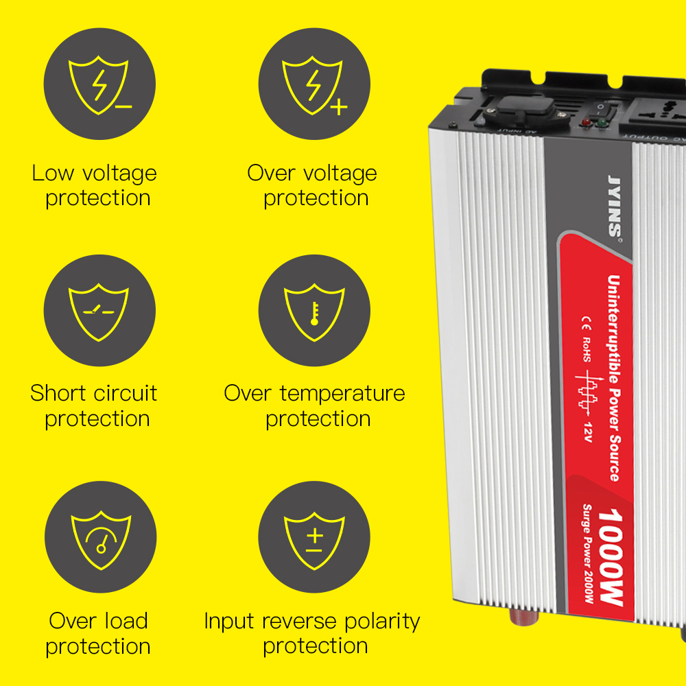 1000W Modified Sine Wave Inverter With Battery Charger