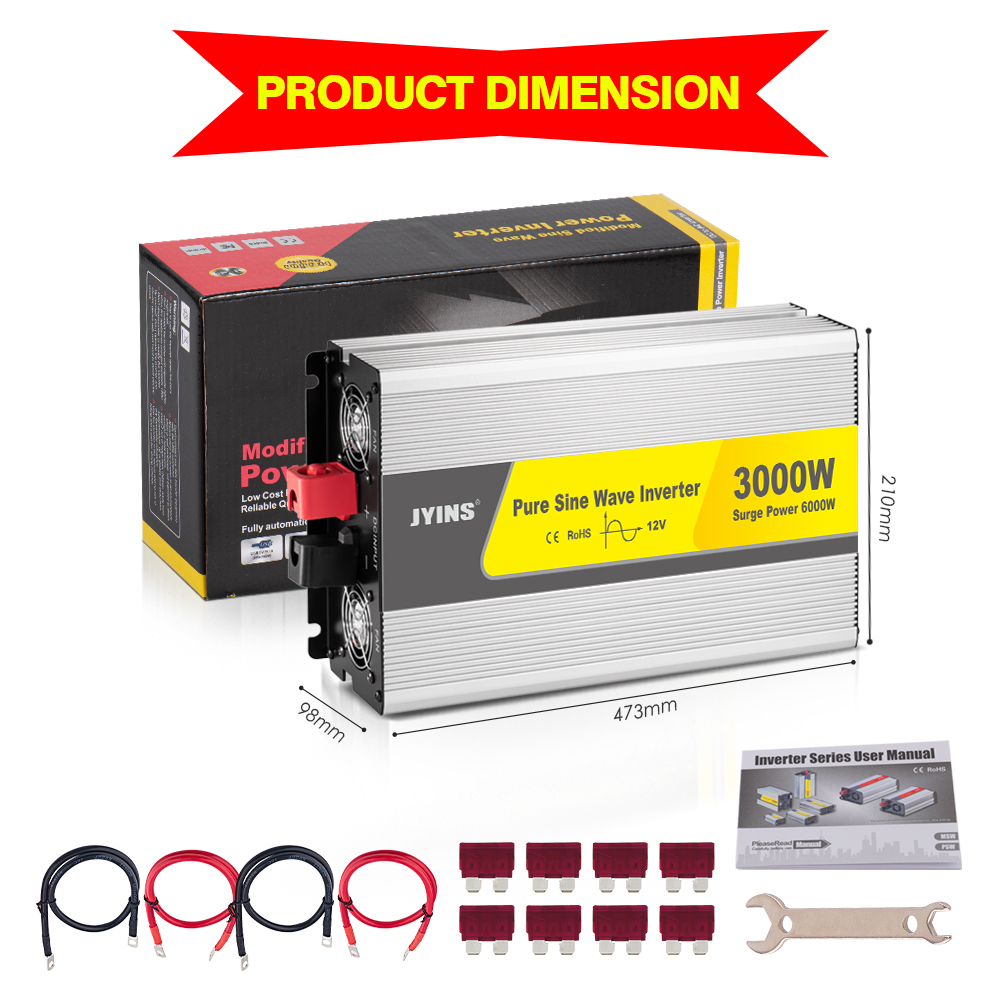 Dc To Ac 3000 Watt Pure Sine Wave Power Inverter