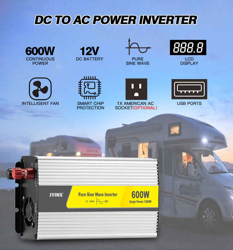 600 Watt Pure Sine Wave Power Inverter (8)