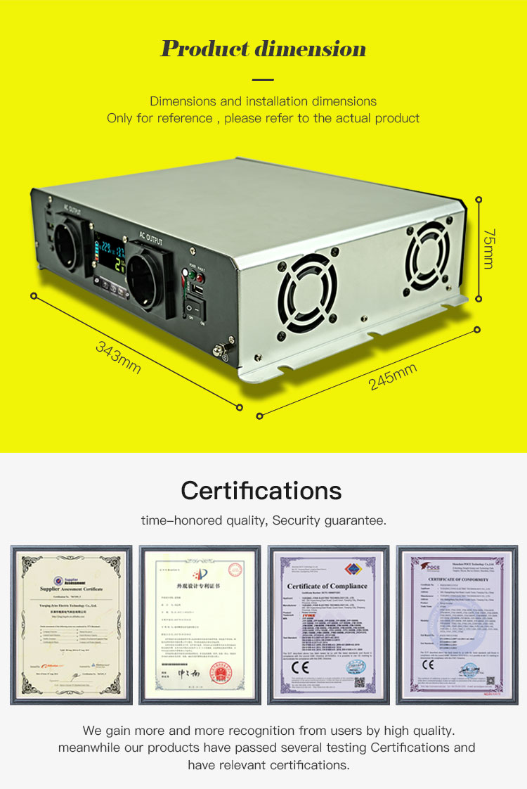 Dc To Ac 3000W Pure Sine Wave Inverter 12V 220V (15)