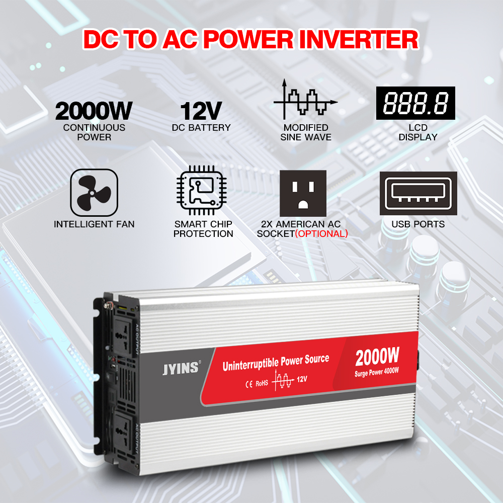 2000W Modified Sine Wave Inverter With Battery Charger