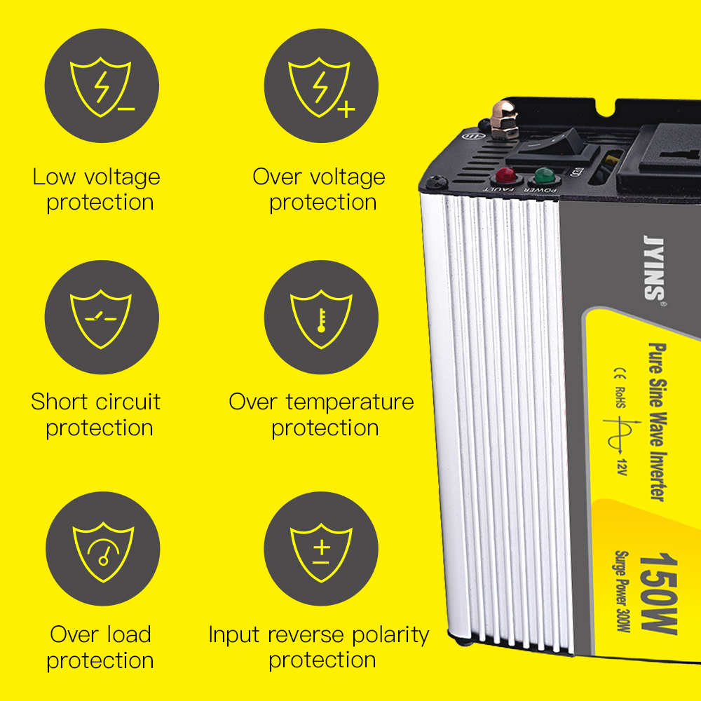 Dc To Ac 150 Watt Pure Sine Wave Power Inverter