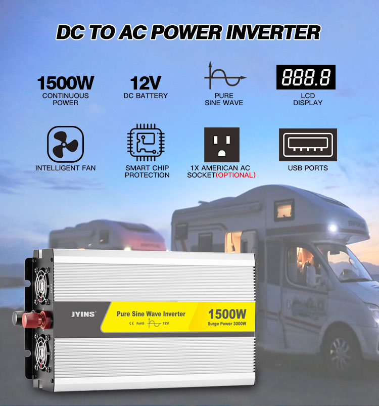 Dc To Ac 1500 Watt Pure Sine Wave Power Inverter (10)