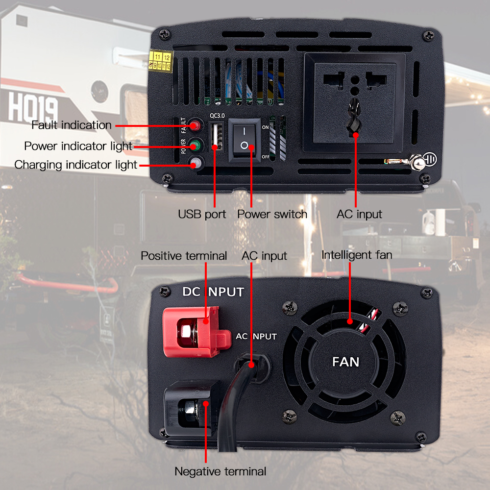 Off Grid 300W Pure Sine Wave Inverter Charger (9)