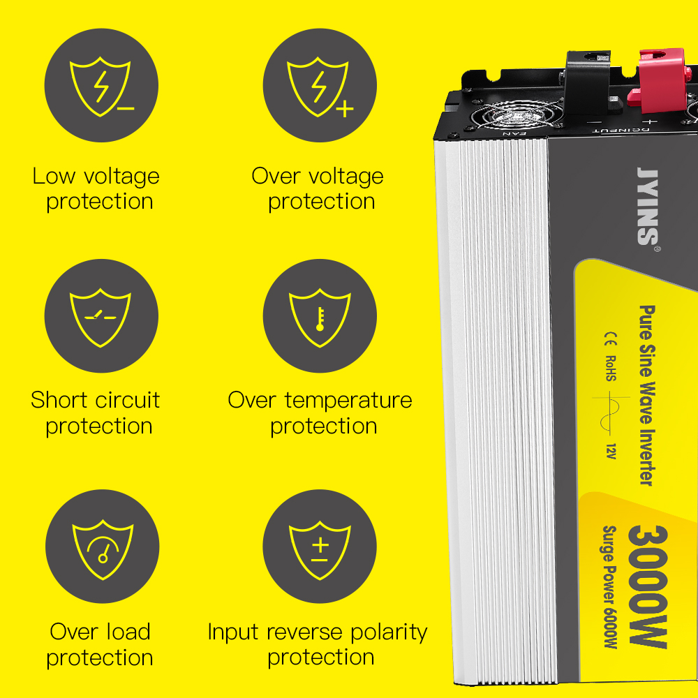 Dc To Ac 3000 Watt Pure Sine Wave Power Inverter