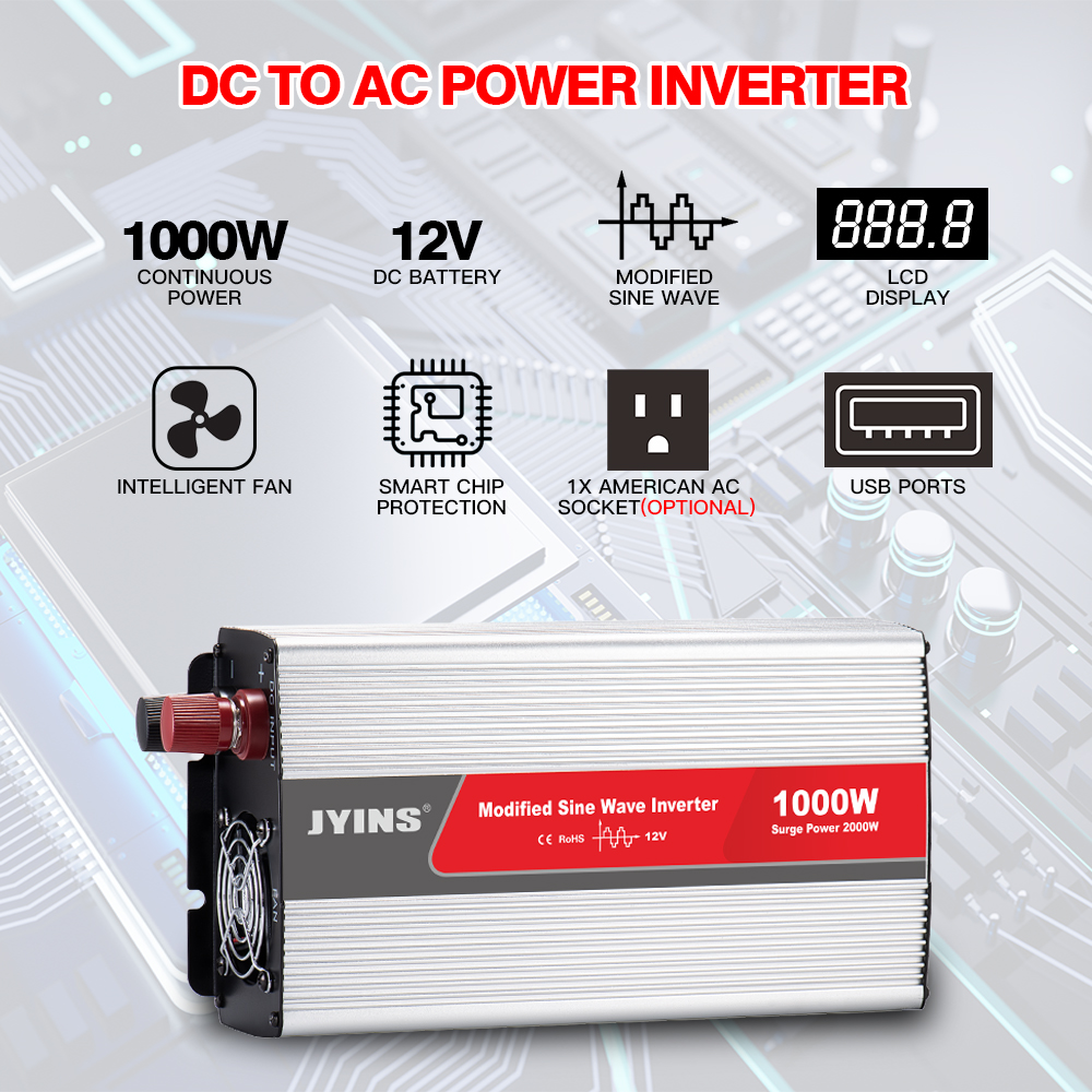 1000W Dc To Ac Modified Sine Wave Inverter