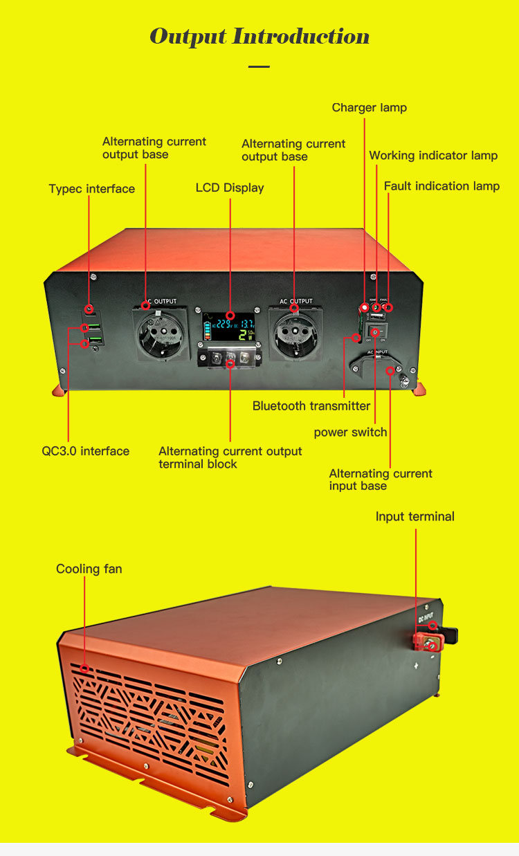 2000W Pure Sine Wave Power Inverter With Battery Charger (12)