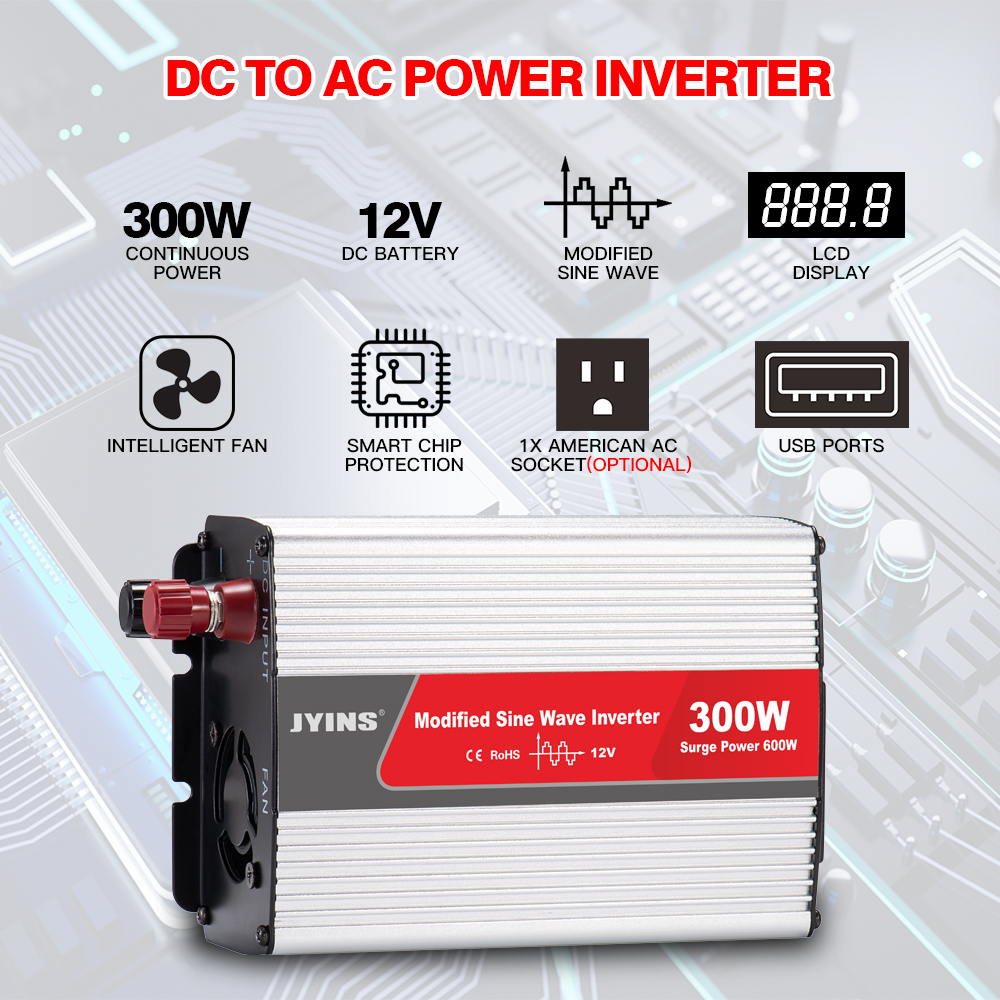 300W Dc To Ac Modified Sine Wave Inverter