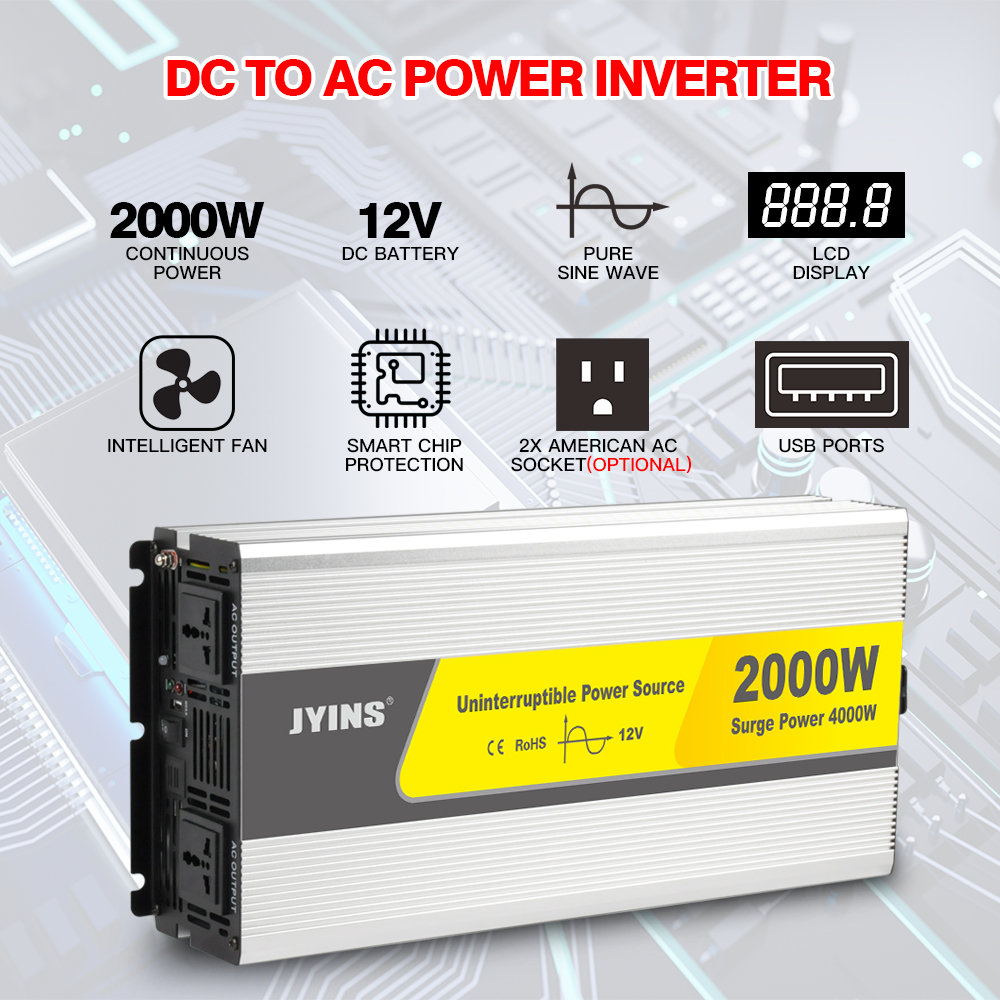 Off Grid 2000W Pure Sine Wave Inverter Charger